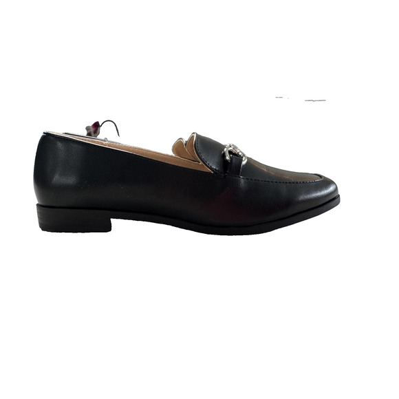 Journee Collection Lacie Shoes Womens Size 7 Black Slip On Loafers Moc Toe Bit - Picture 6 of 16
